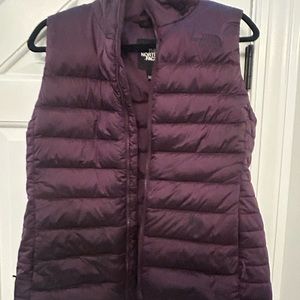 The North Face Women’s Dark Purple Nuptse 700 Fill Goose Down Puffer Vest